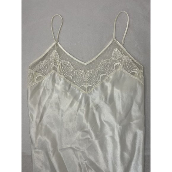 Victorias Secret Nightgown Slip Lingerie Off White 90s Womens Small Long - Picture 13 of 15